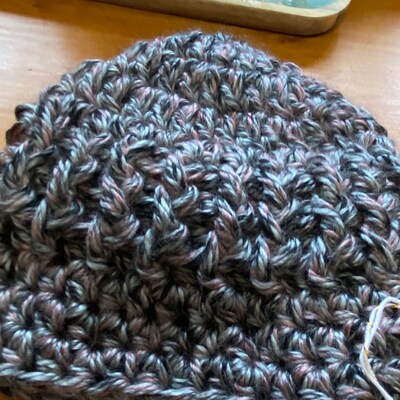 Beanie Handmade Winter hat Crochet 100 Percent Acrylic Yarn Adult Sized - image2